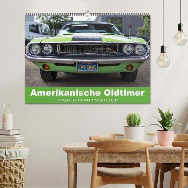 Produktbild: Amerikanische Oldtimer - Vintage US Cars auf Hamburgs Stra&szlig;en (Wandkalender 2026 DIN A2 quer), CALVENDO Monatskalender