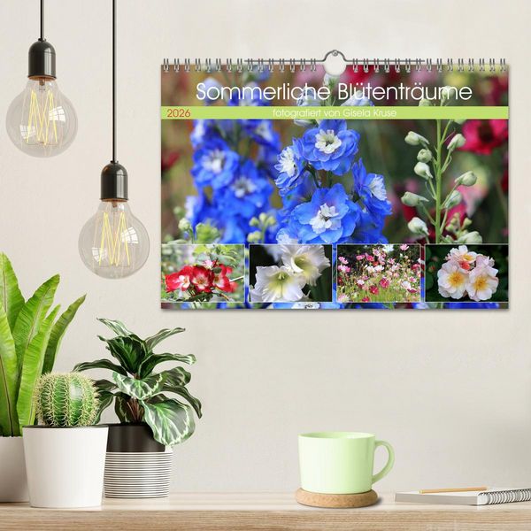 Produktbild: Sommerliche Bl&uuml;tentr&auml;ume (Wandkalender 2026 DIN A4 quer), CALVENDO Monatskalender