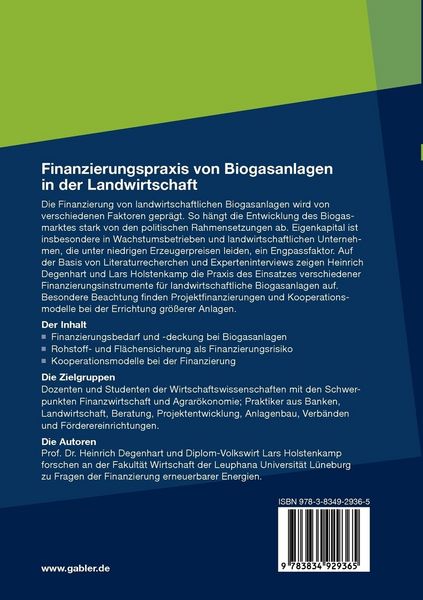 Produktbild: Finanzierungspraxis von Biogasanlagen in der Landwirtschaft