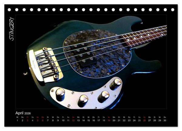 Produktbild: ROCKGITARREN in Szene gesetzt (Tischkalender 2026 DIN A5 quer), CALVENDO Monatskalender