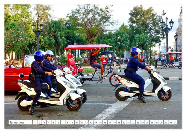 Produktbild: Auf Streife in Havanna - Kubas Policia Nacional Revolucionaria (Wandkalender 2026 DIN A4 quer), CALVENDO Monatskalender