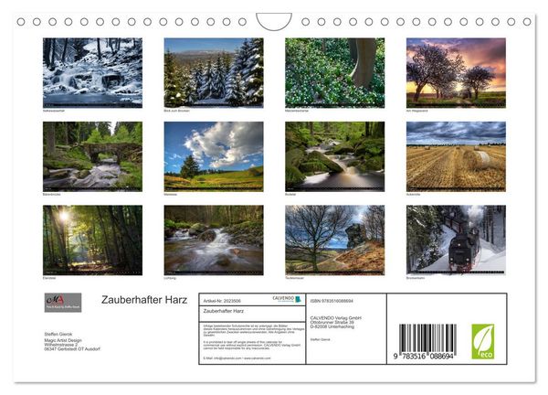 Produktbild: Zauberhafter Harz (Wandkalender 2026 DIN A4 quer), CALVENDO Monatskalender