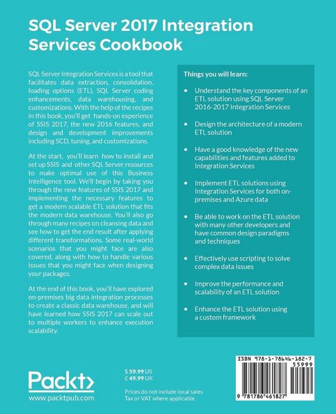 Produktbild: SQL Server 2017 Integration Services Cookbook