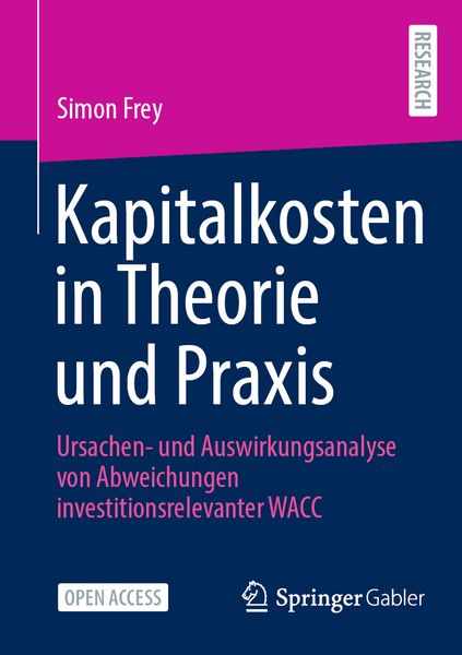 Produktbild: Kapitalkosten in Theorie und Praxis