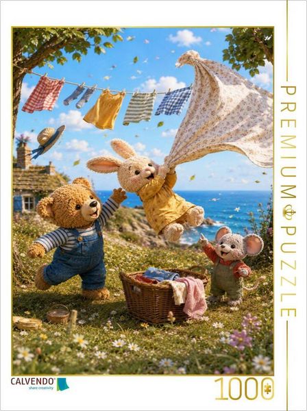CALVENDO Puzzle Waschtag | 1000 Teile Lege-Größe 64 × 48 cm Foto-Puzzle für glückliche Stunden