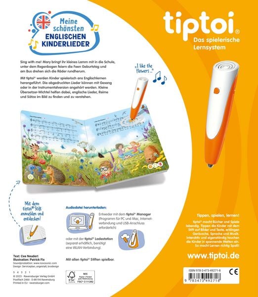 Produktbild: tiptoi&reg; Liederb&uuml;cher - Meine sch&ouml;nsten englischen Kinderlieder