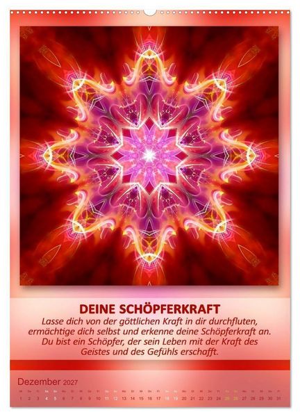Produktbild: Light Energy Mandalas - Kalender - Vol. 1 (Wandkalender 2027 DIN A2 hoch), CALVENDO Monatskalender