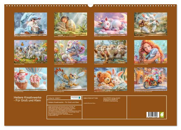 Produktbild: Heitere Kreativwerke - F&uuml;r Gro&szlig; und Klein (Wandkalender 2027 DIN A2 quer), CALVENDO Monatskalender