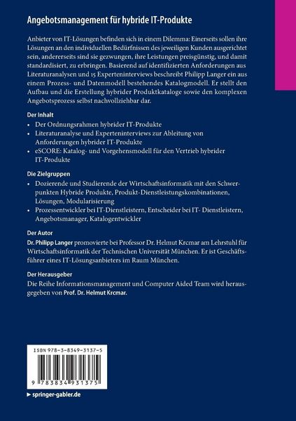 Produktbild: Angebotsmanagement f&uuml;r hybride IT-Produkte