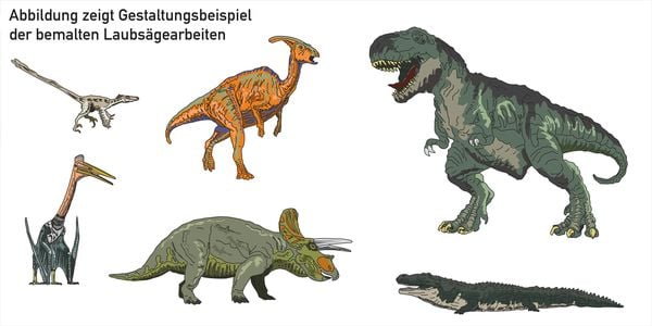 Produktbild: Laubs&auml;gevorlage Saurier in der Kreidezeit