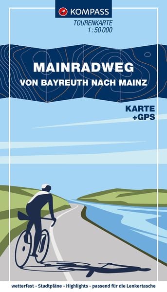 Produktbild: KOMPASS Fahrrad-Tourenkarte Main-Radweg, Von Bayreuth nach Mainz 1:50.000