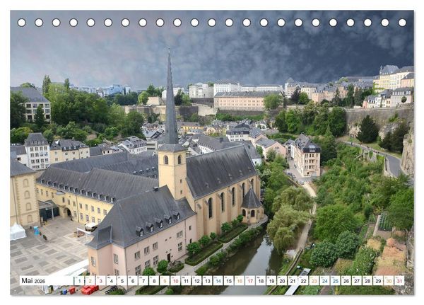 Produktbild: Luxemburg Stadt eine Oase zum Wohlf&uuml;hlen (Tischkalender 2026 DIN A5 quer), CALVENDO Monatskalender