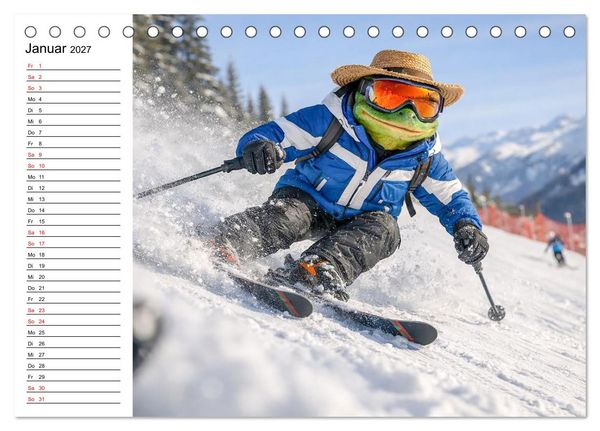 Produktbild: Sportfrosch (Tischkalender 2027 DIN A5 quer), CALVENDO Monatskalender
