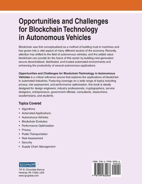 Produktbild: Opportunities and Challenges for Blockchain Technology in Autonomous Vehicles