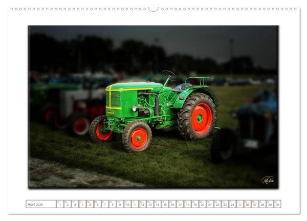 Produktbild: Oldtimer - Trecker Liebe (hochwertiger Premium Wandkalender 2026 DIN A2 quer), Kunstdruck in Hochglanz