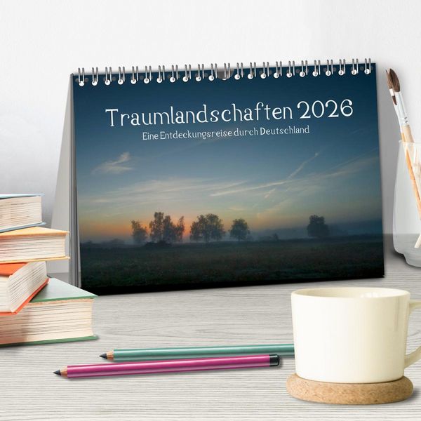 Produktbild: Traumlandschaften 2026 (Tischkalender 2026 DIN A5 quer), CALVENDO Monatskalender