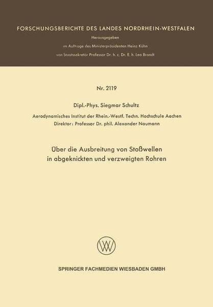 Produktbild: &Uuml;ber die Ausbreitung von Sto&szlig;wellen in abgeknickten und verzweigten Rohren