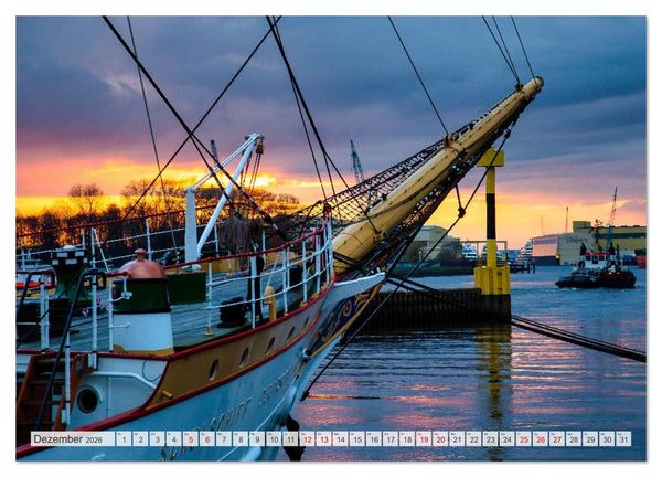 Produktbild: Letztes deutsches Vollschiff DAS SCHULSCHIFF DEUTSCHLAND (Wandkalender 2026 DIN A2 quer), CALVENDO Monatskalender