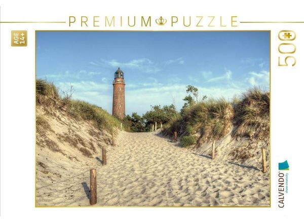 CALVENDO Puzzle Leuchtturm Prerow | 500 Teile Lege-Größe 48 × 36 cm Foto-Puzzle für Erwachsene
