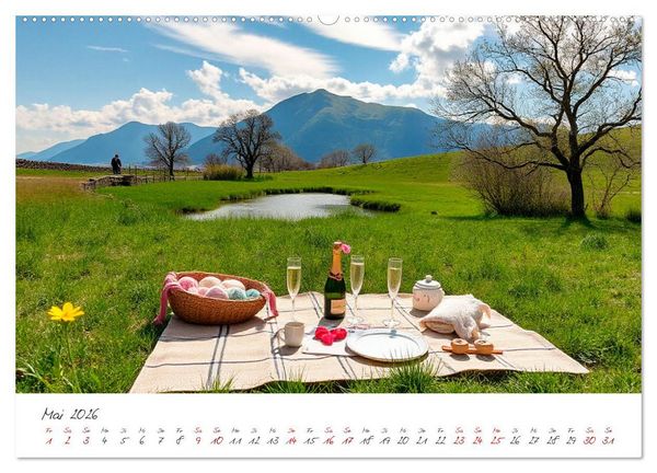 Produktbild: Wir lieben Wolle und Gem&uuml;tlichkeit (Wandkalender 2026 DIN A2 quer), CALVENDO Monatskalender