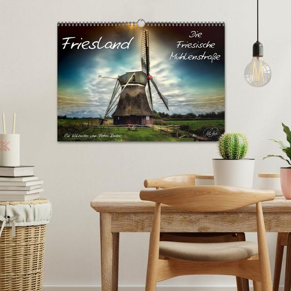 Produktbild: Friesland - Die Friesische M&uuml;hlenstra&szlig;e (Wandkalender 2026 DIN A3 quer), CALVENDO Monatskalender