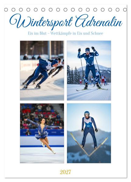 Produktbild: Wintersport Adrenalin (Tischkalender 2027 DIN A5 hoch), CALVENDO Monatskalender