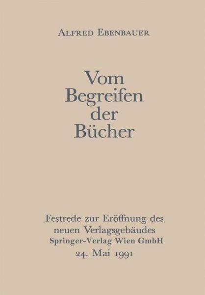 Produktbild: Vom Begreifen der B&uuml;cher