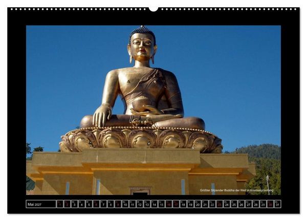 Produktbild: Bhutan Druk Yul 2027 (hochwertiger Premium Wandkalender 2027 DIN A2 quer), Kunstdruck in Hochglanz