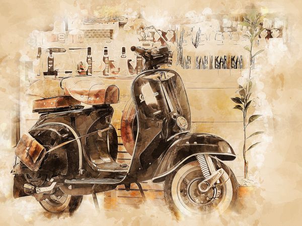 Produktbild: CALVENDO Puzzle Vespa Mototrroller 1000 Teile Lege-Gr&ouml;&szlig;e 64 x 48 cm Foto-Puzzle Bild von Peter Roder
