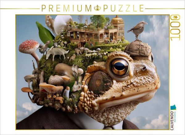 CALVENDO Puzzle Märchenhafte Krötenstadt | 1000 Teile Lege-Größe 64x48cm Foto-Puzzle für glückliche Stunden