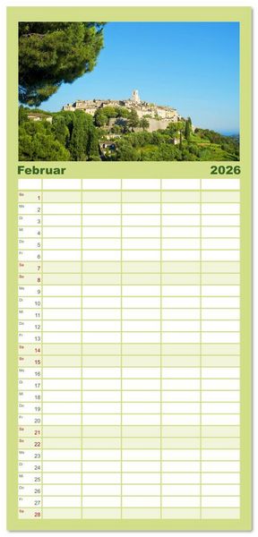 Produktbild: Familienplaner 2026 - Lebendige Cote d'Azur: Die azurblaue K&uuml;ste mit 5 Spalten (Wandkalender, 21 x 45 cm) CALVENDO