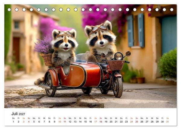 Produktbild: Waschb&auml;ren - Klein. Knuddelig. Herzerw&auml;rmend. (Tischkalender 2027 DIN A5 quer), CALVENDO Monatskalender