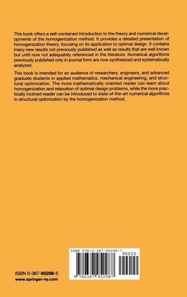 Produktbild: Shape Optimization by the Homogenization Method