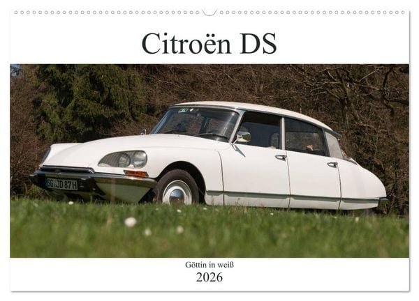 Citroën DS - Göttin in weiß (Wandkalender 2026 DIN A2 quer), CALVENDO Monatskalender