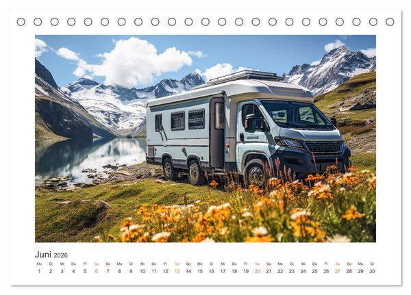 Produktbild: Abenteuer Camping (Tischkalender 2026 DIN A5 quer), CALVENDO Monatskalender