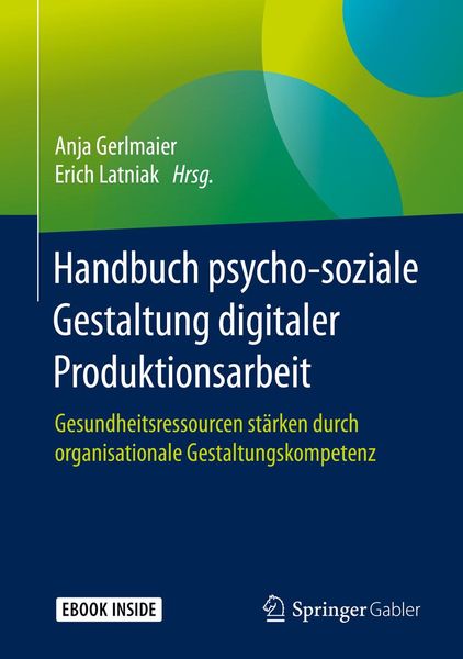 Produktbild: Handbuch psycho-soziale Gestaltung digitaler Produktionsarbeit