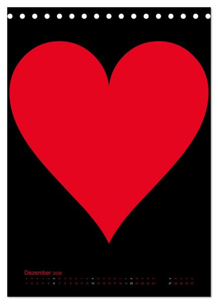 Produktbild: Foto- und Bastelkalender "LIEBE" in der Farbe Schwarz (Tischkalender 2026 DIN A5 hoch), CALVENDO Monatskalender