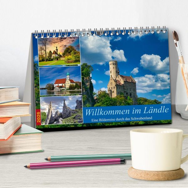 Produktbild: Willkommen im L&auml;ndle (Tischkalender 2026 DIN A5 quer), CALVENDO Monatskalender