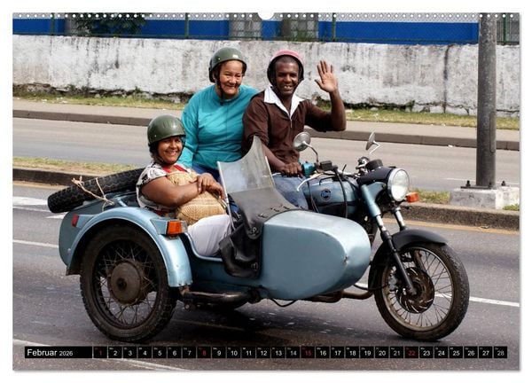 Produktbild: Motorrad-Gespanne in Kuba (Wandkalender 2026 DIN A2 quer), CALVENDO Monatskalender