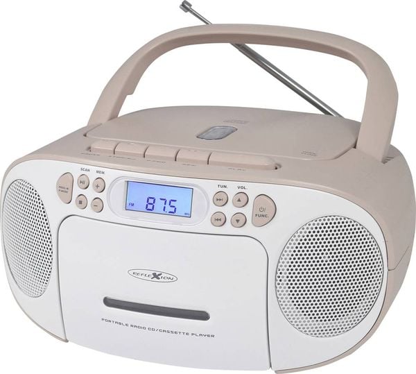 Reflexion RCR2260PK CD-Radio UKW AUX, CD, Kassette Pink, Weiß