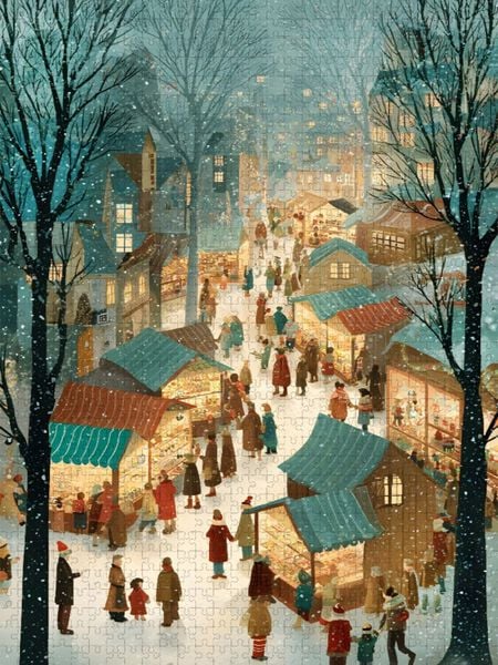 Produktbild: CALVENDO Puzzle Ein Motiv aus dem Kalender "Folk Art Seasons" | 1000 Teile Lege-Gr&ouml;&szlig;e 64x48cm Foto-Puzzle f&uuml;r gl&uuml;ckliche Stunden