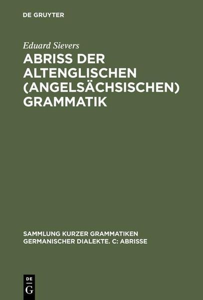 Produktbild: Abriss der altenglischen (angels&auml;chsischen) Grammatik