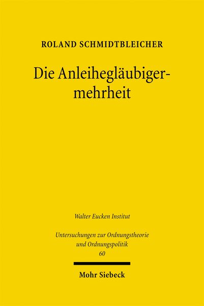 Produktbild: Die Anleihegl&auml;ubigermehrheit