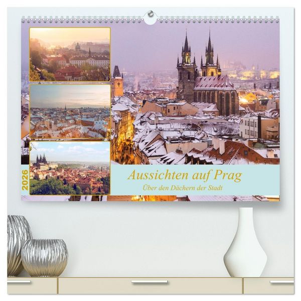 Produktbild: Aussichten auf Prag (hochwertiger Premium Wandkalender 2026 DIN A2 quer), Kunstdruck in Hochglanz