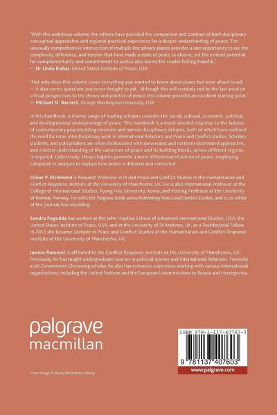 Produktbild: The Palgrave Handbook of Disciplinary and Regional Approaches to Peace