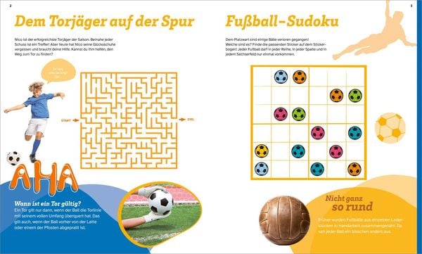Produktbild: WAS IST WAS R&auml;tseln und Stickern: Fu&szlig;ball