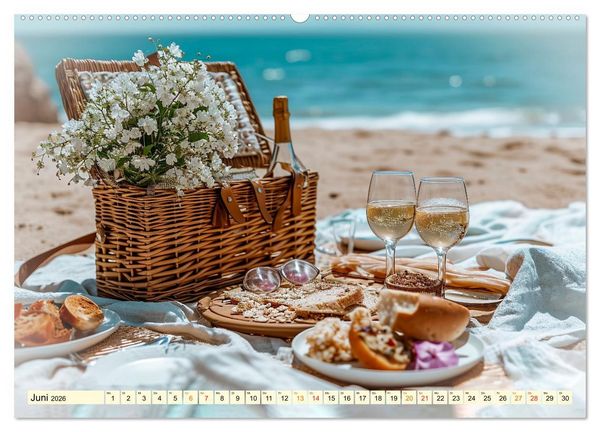 Produktbild: Picknick f&uuml;r Gourmets - Genuss erleben (Wandkalender 2026 DIN A2 quer), CALVENDO Monatskalender