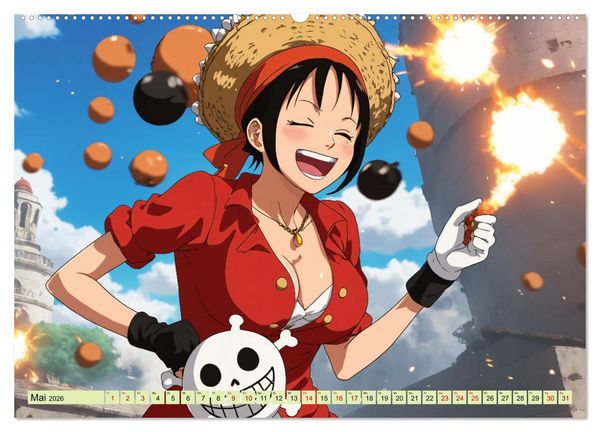 Produktbild: Anime Piraten - Waifu Edition (Wandkalender 2026 DIN A2 quer), CALVENDO Monatskalender
