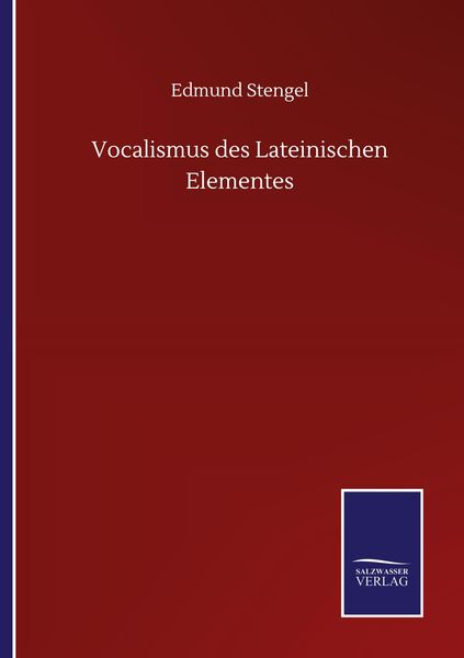 Produktbild: Vocalismus des Lateinischen Elementes