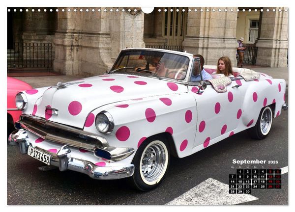 Produktbild: Bunte V&ouml;gel - Originelle Oldtimer in Havanna (Wandkalender 2026 DIN A3 quer), CALVENDO Monatskalender